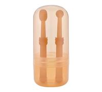 Lot de 2 brosses à dents sûres pour animaux de compagnie à long manche à tête cylindrique à 360 degrés