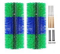 Lot de 2 brosses à gratter pour animaux d'élevage, brosse à gratter pour vache, bétail, cheval, chèvre, mouton, cochon (avec vis)