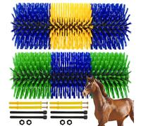 Lot de 2 Brosses à Gratter pour Bétail,Brosse dos Cheval,Brosse De Massage Pour Cheval,pour Soulager Les Démangeaisons sur Le Dos,Grattoirs Cheval,Vaches,Cochons,Bovins,45 CM