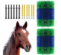 Lot de 2 brosses à gratter universelles pour cheval, vache, cheval, demi-ronde, pour chèvres, bovins, vaches, moutons, chevaux, porcs et autres animaux de ferme, pour gratter le dos, 23 x 43,2 cm