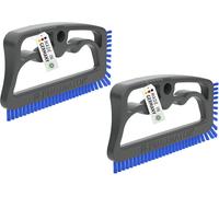 Lot de 2 brosses à joints en gris/bleu-de nettoyage pour le nettoyage des joints dans la salle de bain,les WC,la cuisine,etc.-Nettoyage des carreaux muraux et de sol-Brosse