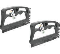 Lot de 2 brosses à joints en gris/gris-de nettoyage pour le nettoyage des joints dans la salle de bain,les WC,la cuisine,etc.-Nettoyage des carreaux muraux et de sol-Brosse