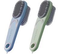 Lot de 2 brosses à Linge Double Face à Poils Doux - Brosse de Nettoyage à Long Manche pour enlever Les Taches sur Les vêtements - Brosse à récurer en Silicone Souple - Outil de Nettoyage Domestique