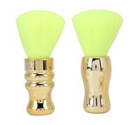 Lot de 2 brosses à plumeau pour coupe de cheveux, brosse de balayage professionnelle pour barbier, nylon doux pour un nettoyage en douceur, double paquet portable pour la maison,