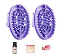 Lot de 2 brosses à pression Meridian, Brosse Méridienne De Massage Du Corps Entier, BrosseDe Massage Manuel Avec Poignée Non Glissée, Brossede MassageCorps pour le dos, les bras