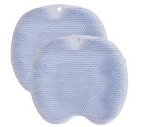 Lot de 2 brosses à récurer le dos et les pieds pour douche - Massage de bain en silicone avec ventouses - Brosse murale pour mur de douche pour homme et femme (bleu)