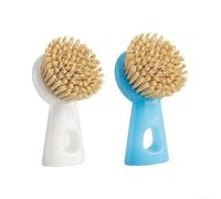 Lot de 2 brosses à récurer pour pommes de terre avec poils haute densité - Outil de nettoyage en profondeur pour légumes racines, champignons, tomates - Poignée antidérapante pour tenir debout - Lot
