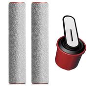 Lot de 2 brosses à rouleaux de rechange pour Dreame H15 Pro&FoamWash/H15S/H15 Mix/H12 Pro FlexReach/Mova M50 Ultra/M10/X4 Pro/X4 Plus, adapté à tout type de surface comme le bois, le marbre, les sols