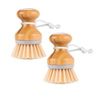 Lot de 2 brosses à vaisselle en bois, brosse de nettoyage pour légumes, lave-vaisselle de cuisine, brosse à vaisselle créative en forme de champignon pour nettoyer la vaisselle, les casseroles