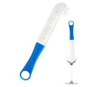 Lot de 2 brosses à verre à vin à long manche, brosse de nettoyage pour verre de cristal, brosses à lunettes pour laver les verres (26 cm)