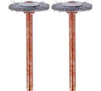 Lot de 2 brosses acier inoxydable couronne pour Dremel - 26150530JA