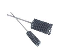 Lot de 2 brosses cylindriques flexibles - 20 mm et 40 mm - Pour dévitrage, ébavure, soulèvement de valve hydraulique, nettoyage des alésailles, cylindre de frein moteur, compresseur (1 pièce 20 mm 320