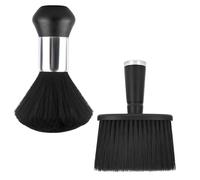 Lot de 2 brosses de barbier à poils doux pour enlever les poils morts autour du cou, des oreilles et du visage - Brosse de barbier professionnelle pour salon et toilettage à domicile