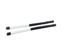 Lot de 2 brosses de batterie en nylon pour cajon pour percussion jazz - Tiges ondulées professionnelles douces 36,5 cm (blanc)