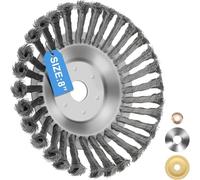 Lot de 2 brosses de désherbage pour débroussailleuse - Concept amélioré 2026 - Forme de roue dentée - Brosse à mauvaises herbes pour débroussailleuse - Pour un retrait efficace des mauvaises herbes