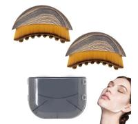 Lot de 2 brosses de drainage lymphatique pour le visage avec boîte de massage de drainage lymphatique pour sculpter la mâchoire, brosse ergonomique pour le visage pour les soins quotidiens de la peau