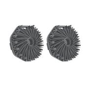 Lot de 2 brosses de massage en silicone exfoliantes pour le bain douche/spa/cuir chevelu, poils doux et picots de massage, prise en main ergonomique, durable et respectueuse de l'environnement (gris)