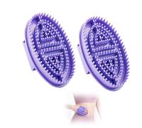 Lot de 2 brosses de massage en silicone pour cuir chevelu - Brosse de massage Capricorne Meridian - Brosse à shampooing pour femme et homme - Peau sensible de bébé - Facile à nettoyer - Mousse