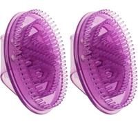 Lot de 2 brosses de massage manuelles Meridian en silicone pour massage du ventre | 15 x 10 cm | pour la relaxation des pieds, des jambes, des mains, du cou, des muscles, tout le corps