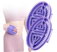 Lot de 2 brosses de massage méridiennes 17, 8 x 12, 7 cm, peigne massage en caoutchouc souple anti-rayures pour le corps, anti-cellulite, amincissant, conditionneur, masseur relaxant pour la maison