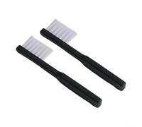 Lot de 2 brosses de nettoyage antistatiques en fibre de carbone pour aiguilles de tourne-disque, design blanc et noir pour utilisation audiophile
