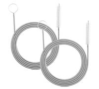 Lot de 2 brosses de nettoyage de canalisations de douche, nettoyeurs et déboucheurs d'évier, brosse de nettoyage flexible pour tuyau d'alimentation, pour déboucher et nettoyer les canalisations,