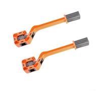 Lot de 2 brosses de nettoyage de chaîne multifonction avec tête fermée pour vélo et moto, outil de nettoyage pour cassette de volant d'inertie pour enlever la saleté et la crasse, kit d'entretien de