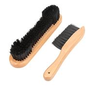 Lot de 2 brosses de nettoyage de table de billard Snooker avec manche en bois de crin