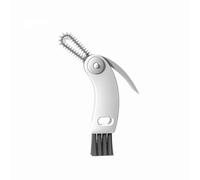 Lot de 2 brosses de nettoyage multifonctions 3 en 1 pour couvercles de tasses, suceurs plats pour les espaces restreints, la maison, la cuisine (blanc)