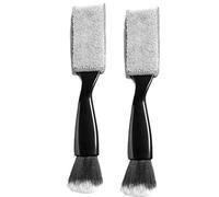 Lot de 2 brosses de nettoyage pour grille d'aération voiture, brosses à double tête pour intérieur voiture, affichage universel pour tableau bord véhicule, grilles d'aération, ordinateur,
