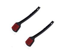 Lot de 2 brosses de nettoyage pour grille de barbecue, poils en nylon avec grattoir en acier inoxydable pour le nettoyage du gril, brosse de nettoyage de grille