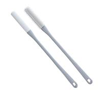 Lot de 2 brosses de nettoyage pour les orteils - Avec poils en silicone - Avec long manche - Pour le nettoyage des orteils - Avec poils en silicone - Nettoyage en profondeur - Manche allongé