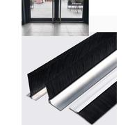 Lot de 2 brosses de porte en alliage d'aluminium en forme de H/F/T avec brosse en nylon for la maison et l'industrie(T,0.8in/2cm)