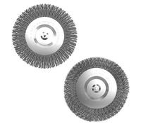 Lot de 2 brosses de rechange brosse ronde 1 x Fil d'acier et de Joint 1 x plastique poils - Fabriqué en Allemagne - Convient pour Skil Weed Brush Weed Buster Urban Series 500 W
