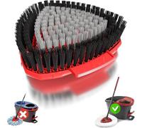 Lot de 2 brosses de rechange compatibles avec Vileda Turbo - Tête de rechange pour Vileda Turbo EasyWring 2 en 1 - Tête de rechange pour le nettoyage des sols