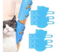 Lot de 2 brosses de toilettage en silicone souple 2 en 1 pour les | des et des chatouilles - Brosse de massage réglable pour chatons et chats