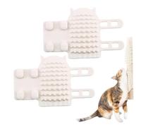 Lot de 2 brosses de toilettage pour chat en silicone souple - Peigne à gratter d'angle pour chat avec sangles élastiques - Brosse perte - Artefact chatouilles pour chiens et chats