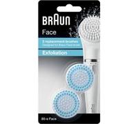 Braun Face 80-e Brosse Exfoliante pour Nettoyer les Pores en Profondeur - Lot de 2 brosses de Remplacement