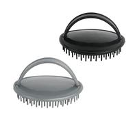 Lot de 2 Brosses Démêlantes - Peigne de Douche, Brosse de Massage du Cuir Chevelu pour Cheveux Épais, Organisateur (Noir, Gris)