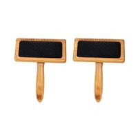 Lot de 2 brosses en bois pour carde et feutrage à l'aiguille avec poignée pour le feutrage et le tissage (taille M)