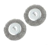 Lot de 2 brosses métalliques en acier inoxydable de 100 mm pour nettoyeurs de joints EFB 400/401, ensemble de brosses de désherbage de rechange pour enlever efficacement la mousse et les mauvaises
