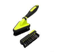 Lot de 2 brosses métalliques remplaçables en forme de V à poils souples pour enlever la rouille, le barbecue et le retrait de la peinture, poignée ergonomique pour usage domestique (b)