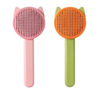 Lot de 2 brosses pour animaux de compagnie, brosse pour chien, chat, nettoyage des poils d'animaux en un clic, peigne de massage, brosse de toilettage, poils longs et courts, brosse pour animaux de