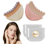 Lot de 2 brosses pour contour lymphatique, poils naturels doux pour le massage du drainage lymphatique, brosse sèche pour le visage et la brosse Gua Sha, outil de sculpture du visage pour mâchoire