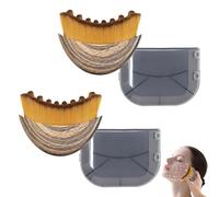 Lot de 2 brosses pour le visage, brosses lymphatiques, pour le drainage lymphatique, brosse pour le visage en fibre alpine, pour massage lymphatique, relaxation, soins quotidiens de la peau