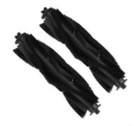 Lot de 2 brosses principales de rechange pour aspirateur robot ZACO A10 Pro - Poils pour un retrait efficace de la poussière et des débris sur les tapis et les sols durs - Accessoire compatible pour