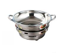Lot de 2 brûleurs à éthanol coupe-vent de 30 cm | Base énergétique concentrée, pour un transfert rapide de la chaleur, économe en carburant, pot de 29,2 x 7,6 cm