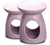 Lot de 2 brûleurs de cire brûleur de bougie basic coloris rose -JUANIO- Rose G