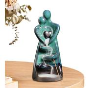 Lot de 2 brûleurs d'encens en céramique pour couple, brûleur d'encens en céramique, aromathérapie