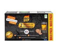 Lot de 2 bûches de ramonage Pyrofeu pour insert avec Certificat